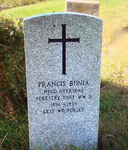Francis Bonia WW2 Headstone